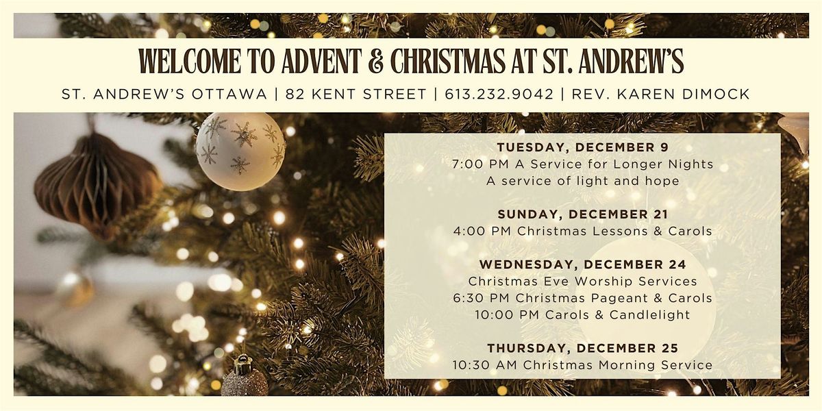 Advent & Christmas Services at St. Andrew's Ottawa