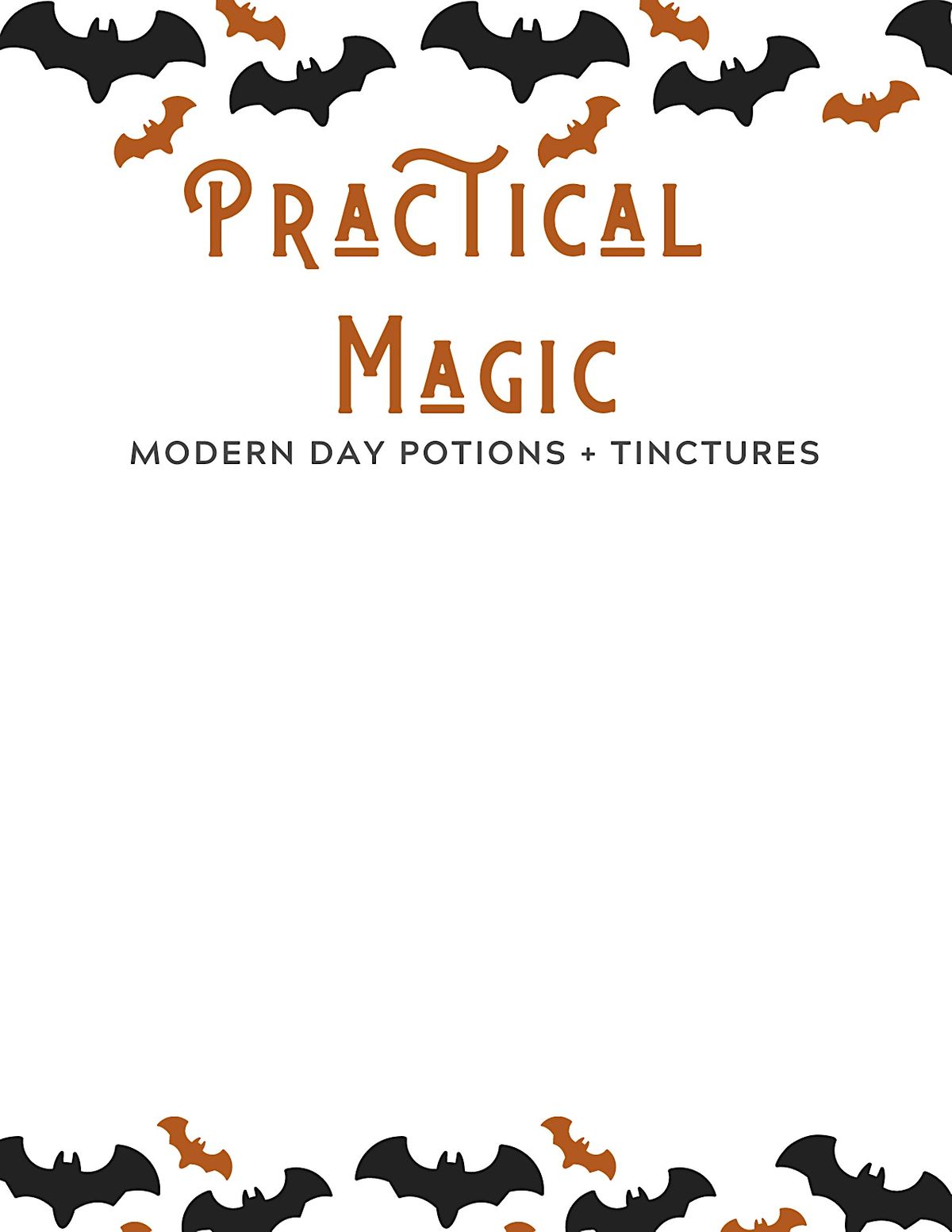 Practical Magic Modern Day Potions + Tinctures SLC Pantry