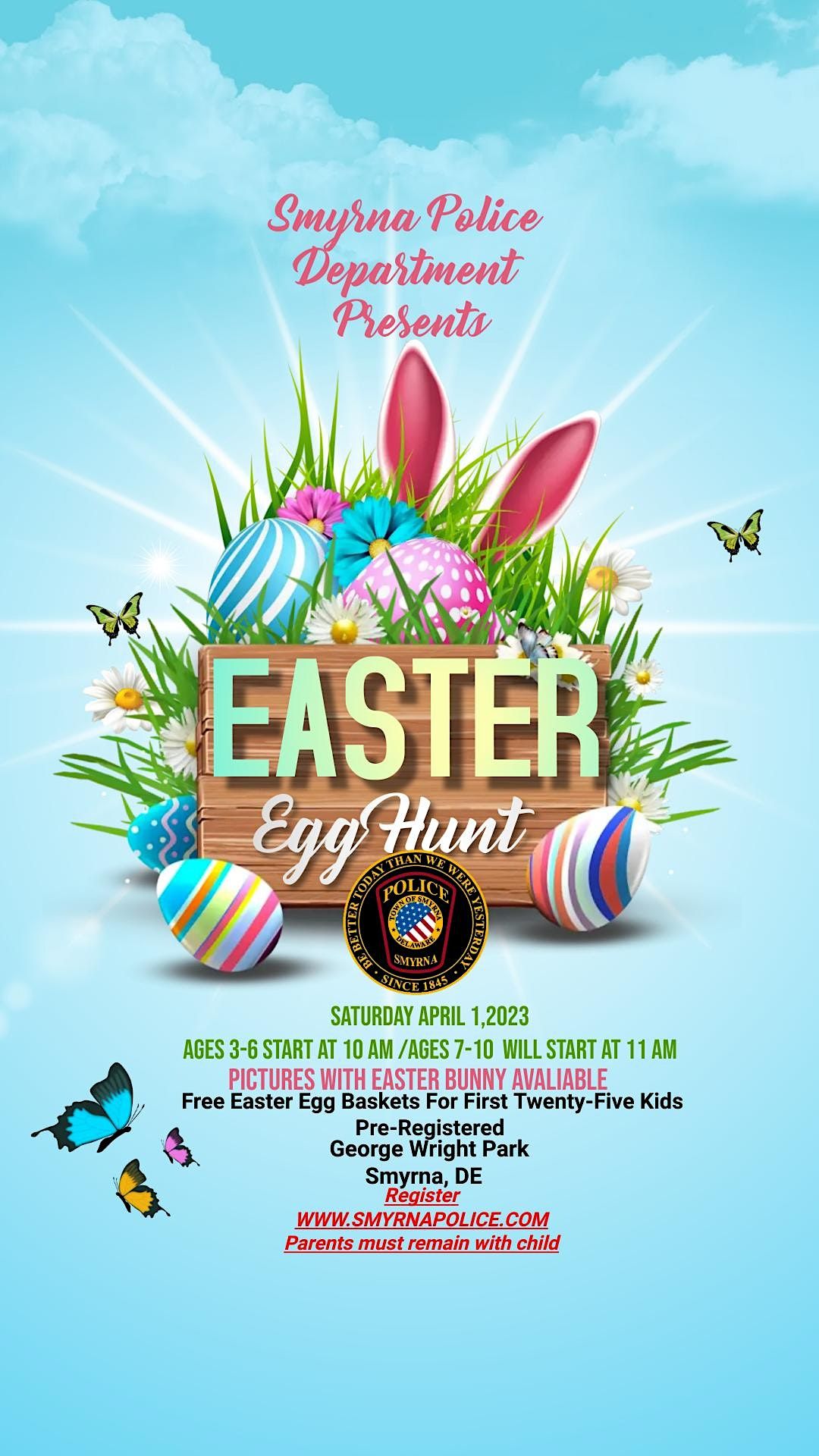 Smyrna Police Department Easter Egg Hunt Smyrna April 1, 2023