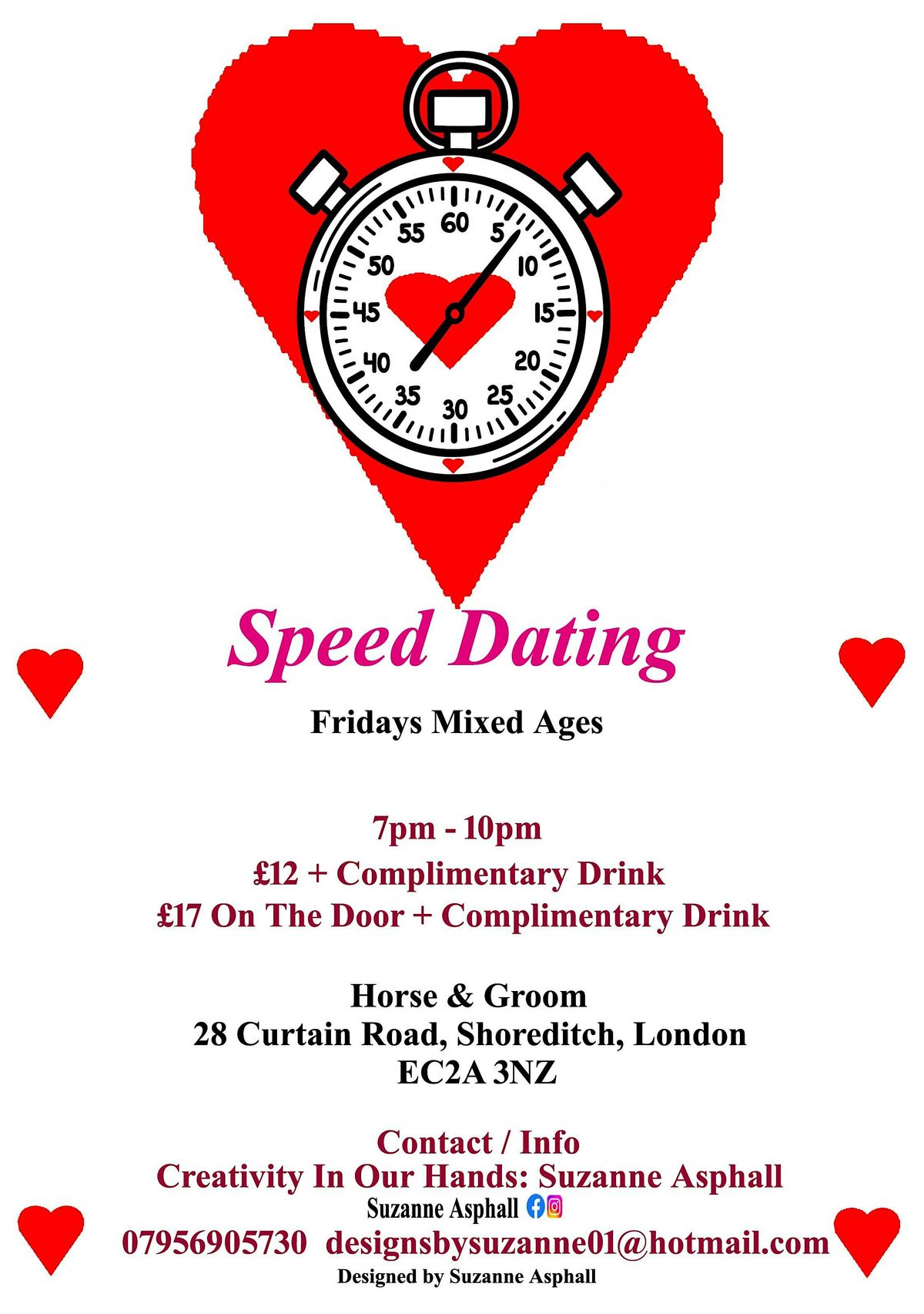 Speed Dating. Mixed Ages. Fridays.