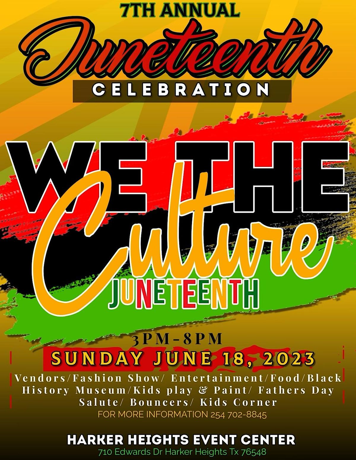 7th Annual Celebration Harker Heights Event Center June