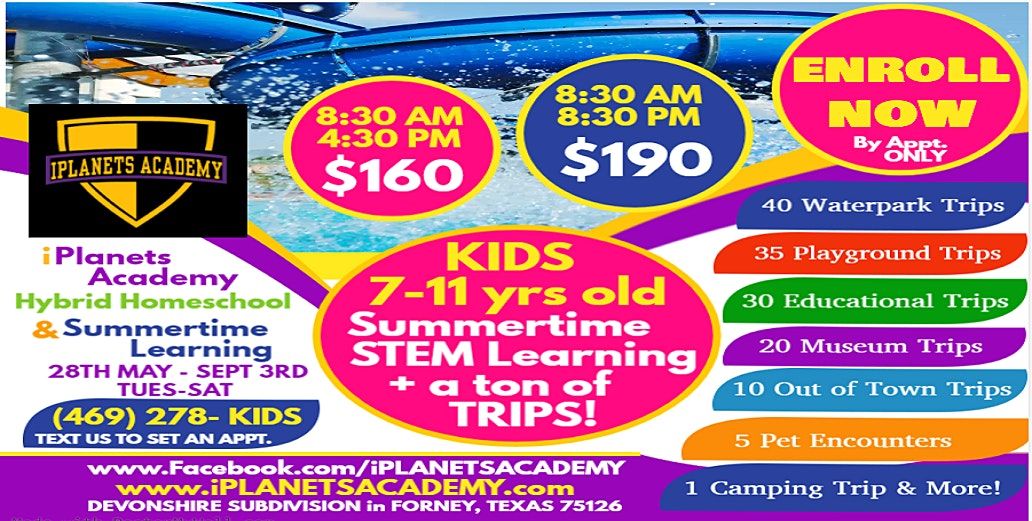 SUMMER CAMPChildren 711 Years Field Trip Waterpark