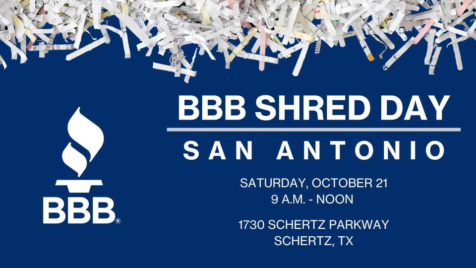 Shred Day San Antonio 1730 Schertz Pkwy, Schertz, TX 781541665