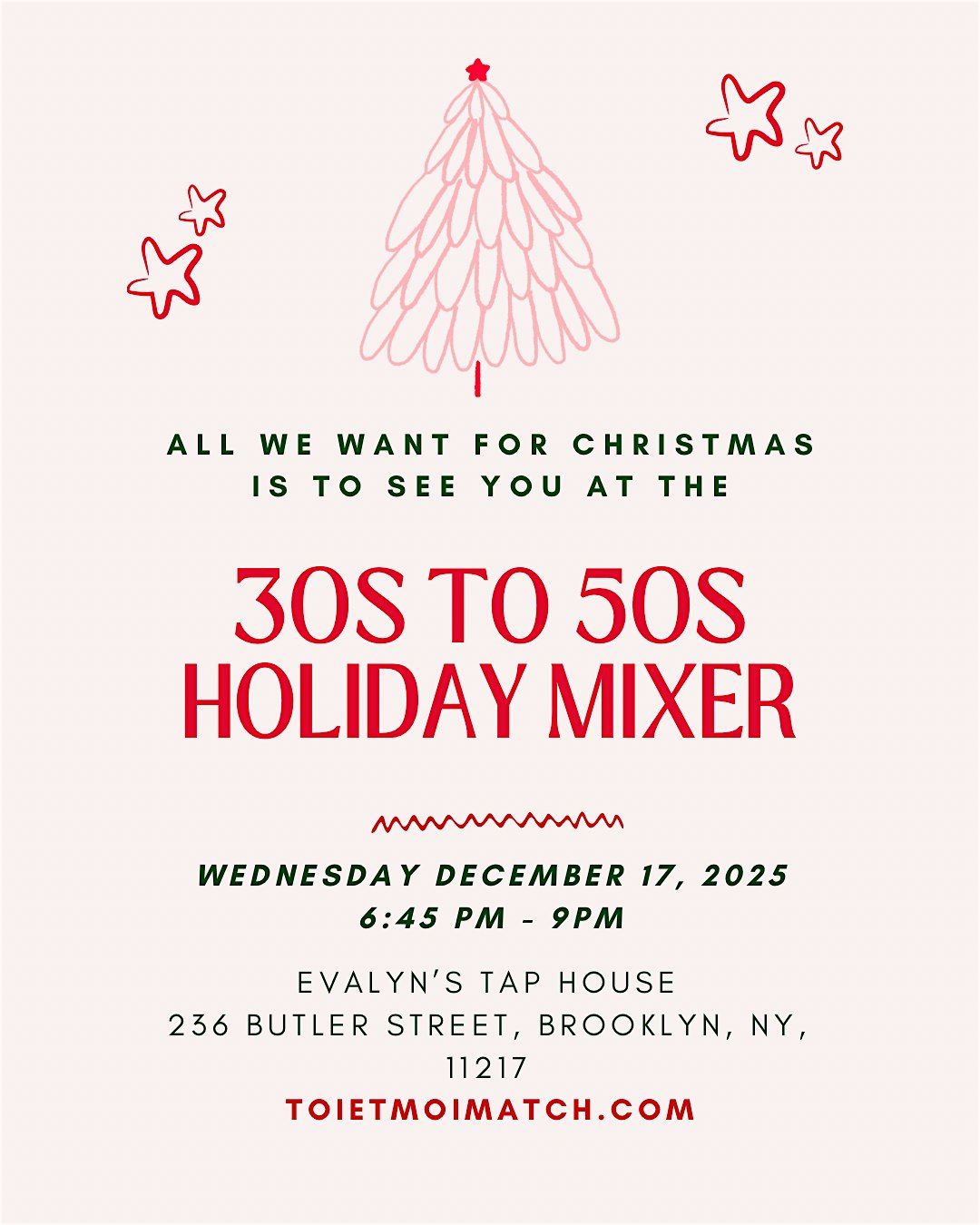 NYC Singles 30s to 50s Holiday Mixer (with a Twist)| IRL Matchmaking