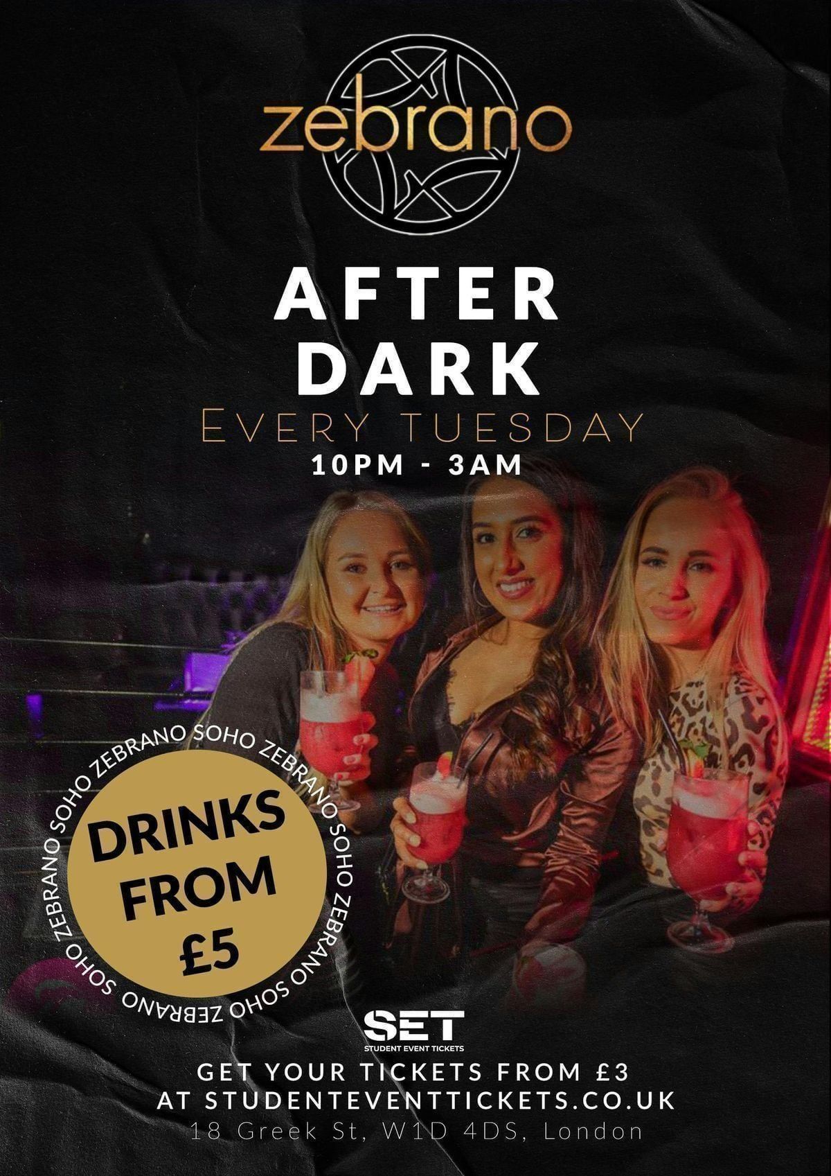 TUESDAYS @ ZEBRANO SOHO 9TH JUNE