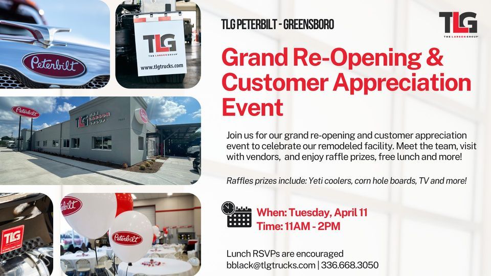 TLG Peterbilt - Greensboro Grand Re-Opening | TLG Peterbilt ...