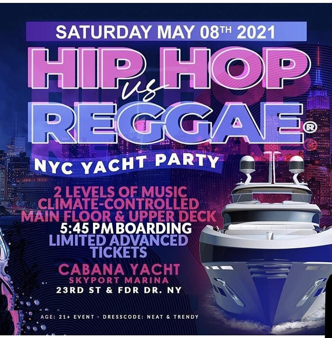 midnight yacht party nyc