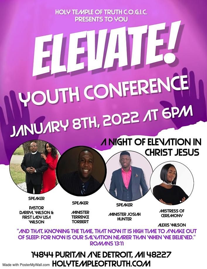 ELEVATE! Youth Conference 2022 14844 Puritan Ave, Detroit, MI