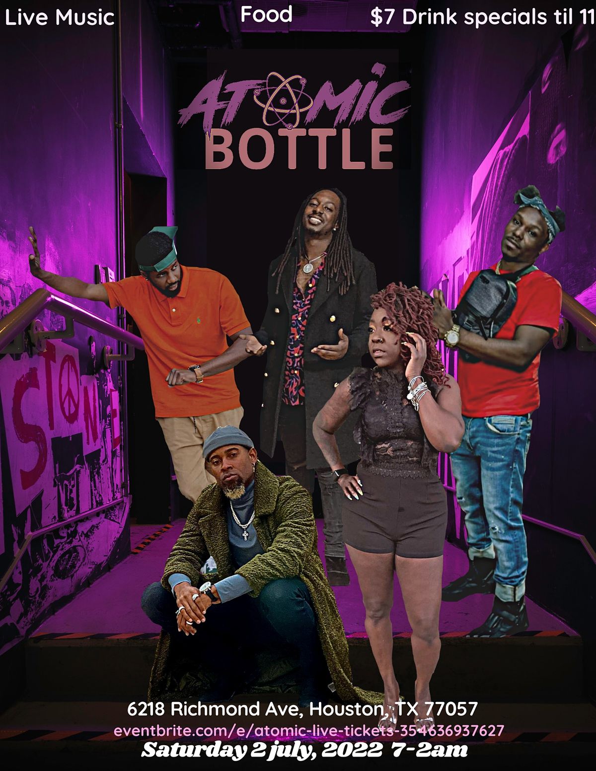 Atomic Live Atomic Bottle, Houston, TX July 2 to July 3