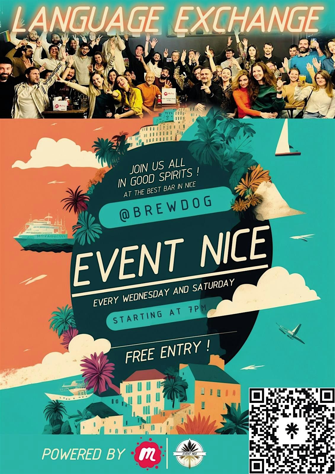 Language Exchange & Party. Register on instagram : event__nice