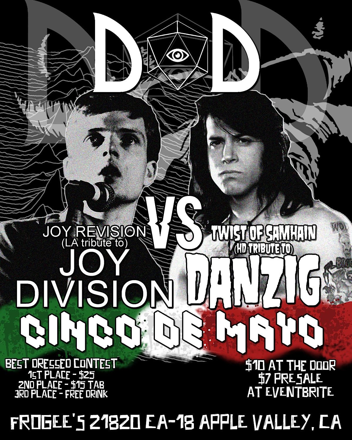 JOY DIVISION VS DANZIG (Tribute Night) at Frogee's Cocktail Lounge ...