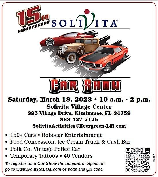 15th Anniversary Solivita Car Show 2023 Solivita Poinciana Fl