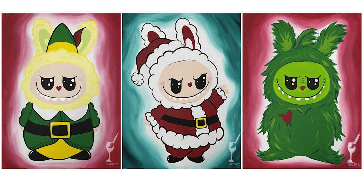 Custom Christmas Labubu Monster - Paint and Sip in Denver | Classpop!\u2122