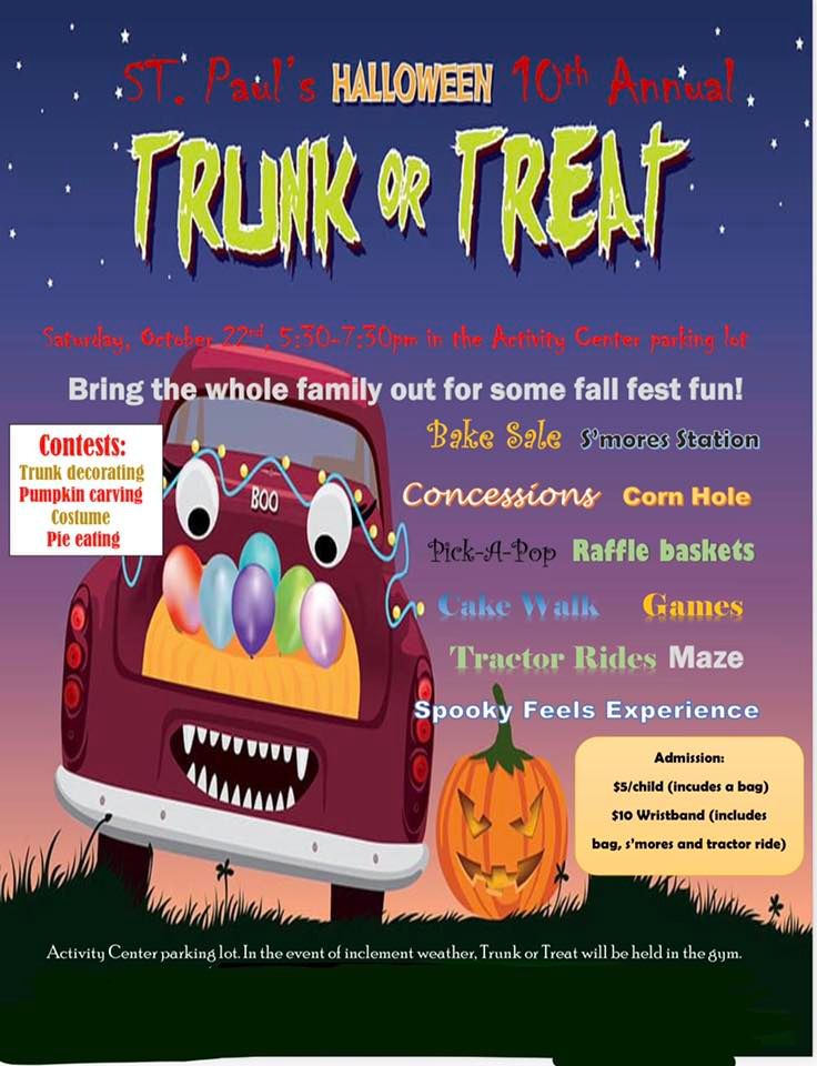 9th Annual Trunk or Treat St Paul The Apostle School, Joliet, IL