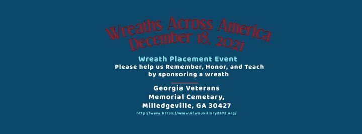 Christmas Wreath Laying Ceremony For Dec 2022 At Georgia Veterans Cemetery In Milledgeville Ga Wreaths Across America Milledgeville, Georgia | Georgia Veterans Memorial  Cemetery, Milledgeville, Ga | December 18, 2021