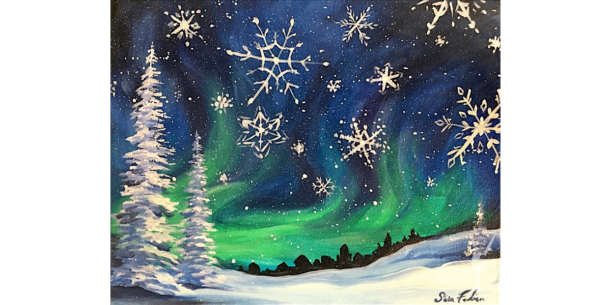 The Quiet Sounds of Snowflakes Falling - Paint and Sip in Houston | Classpop!\u2122