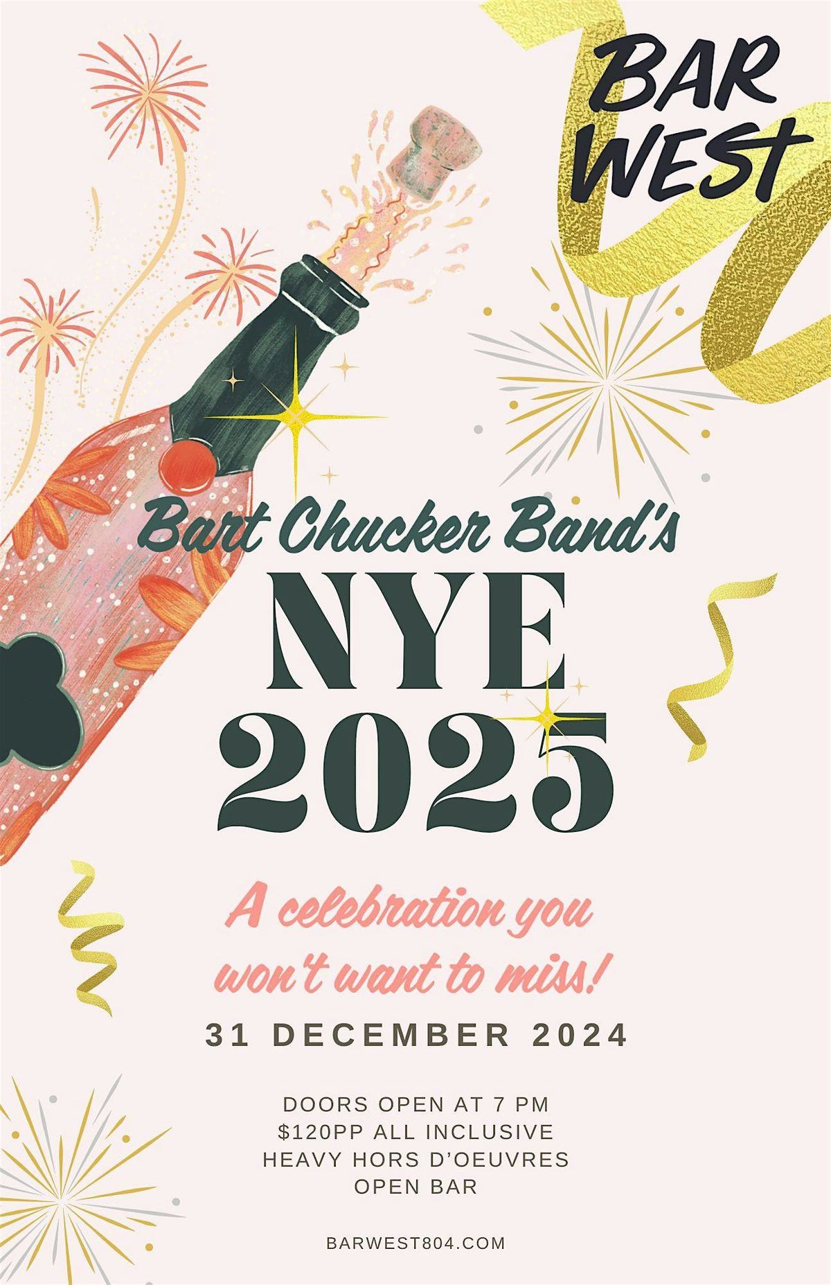 Bart Chucker Band's NYE 2026 Party at Bar West