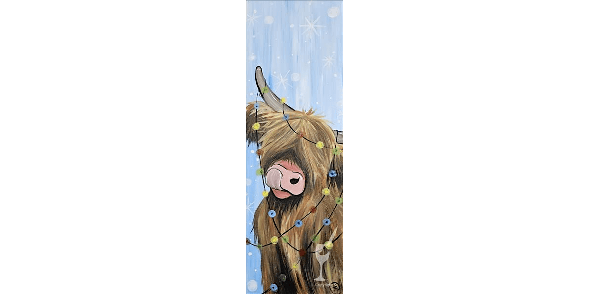 Christmas Highland Cow - Paint and Sip in San Antonio | Classpop!\u2122