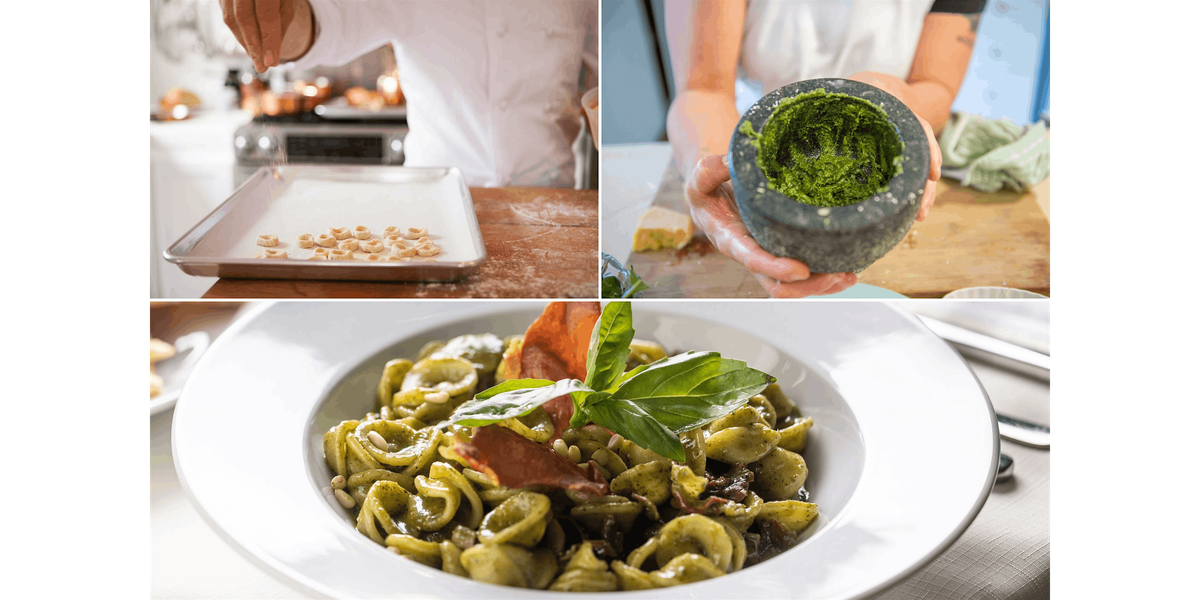 Craft Orecchiette al Pesto With Chef Boris - Pasta Making Cooking Class in NYC | Classpop!\u2122