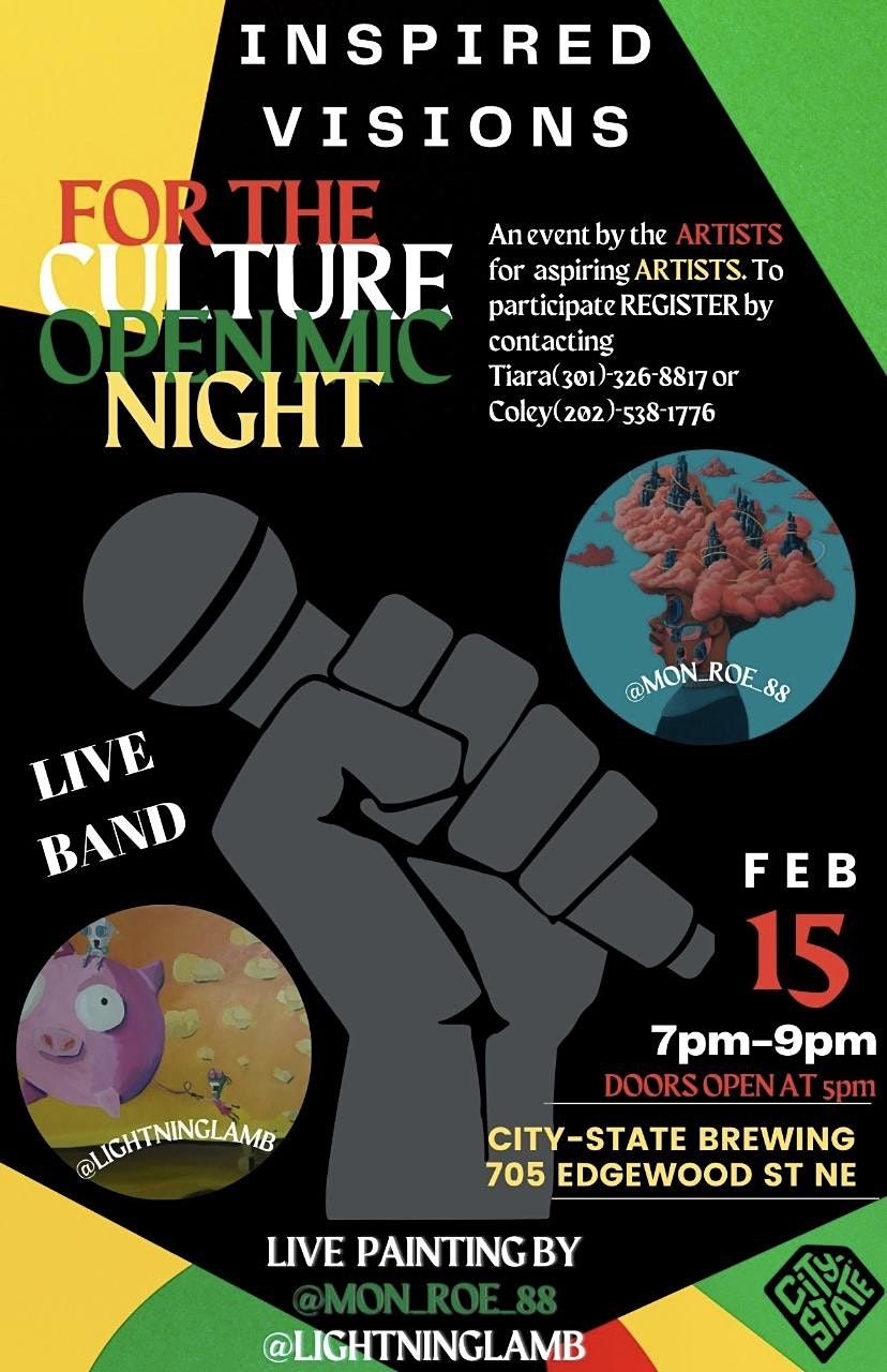 For The Culture Open Mic Night