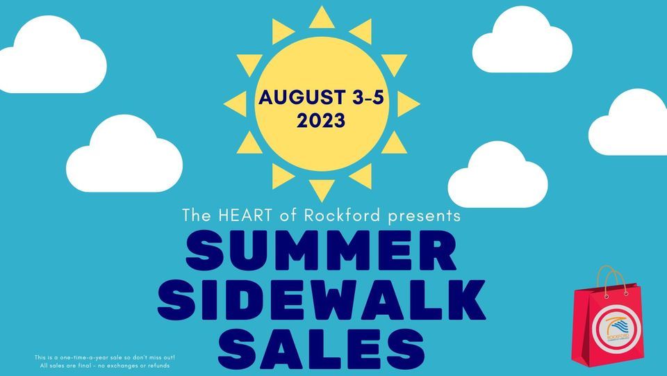 Rockford Summer Sidewalk Sales 2023 Downtown Rockford August 3 to
