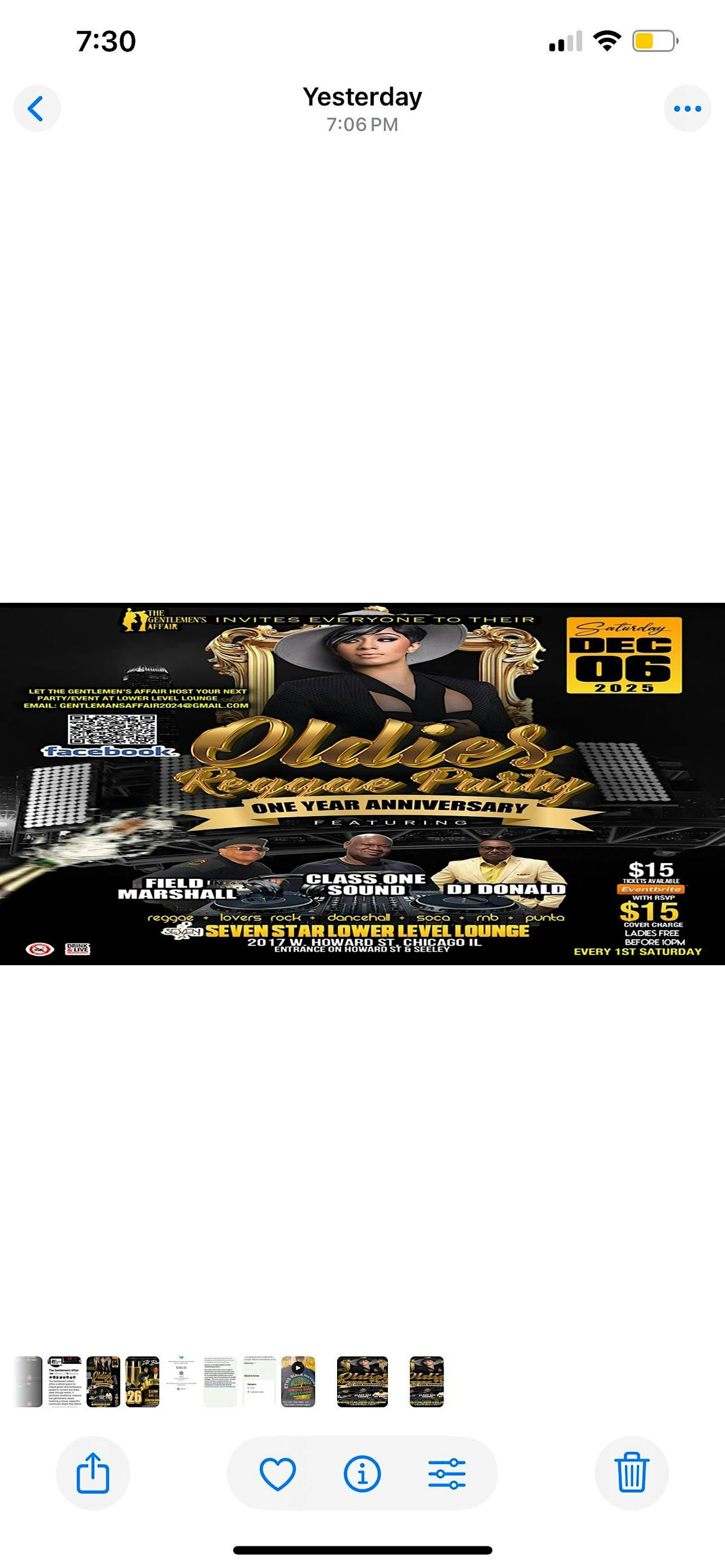 THE GENTLEMEN'S AFFAIR Present 1st Saturday's Oldies Reggae Party