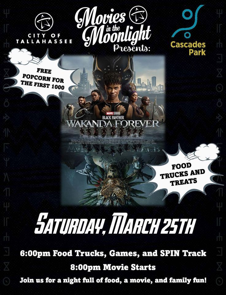 Movies in the Moonlight Black Panther Wakanda Forever at Cascades