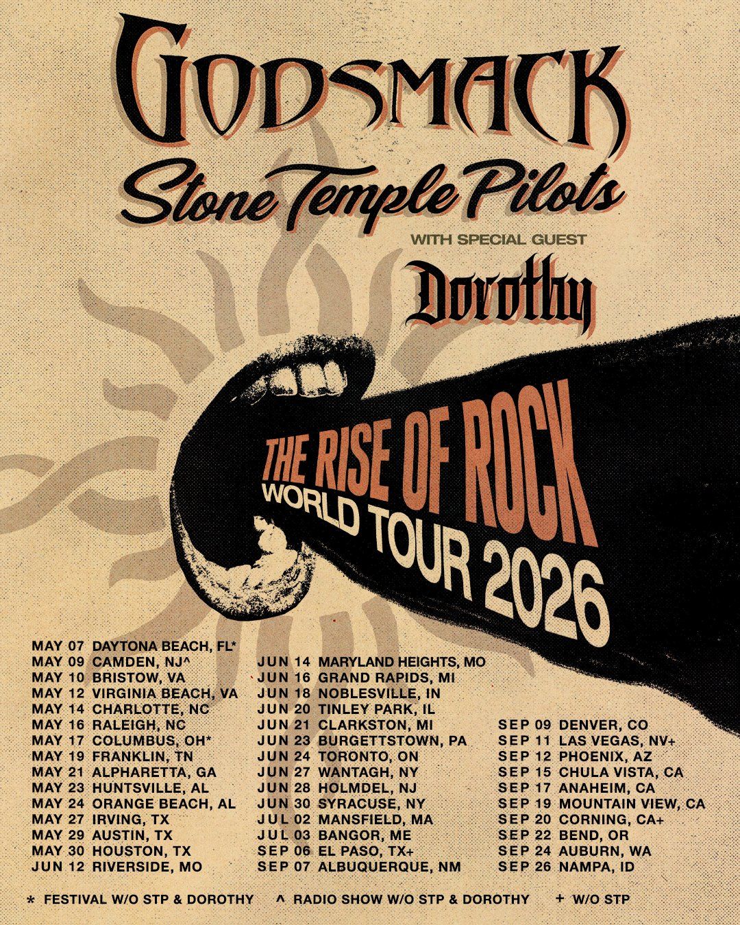 Godsmack Stone Temple Pilots & Dorothy