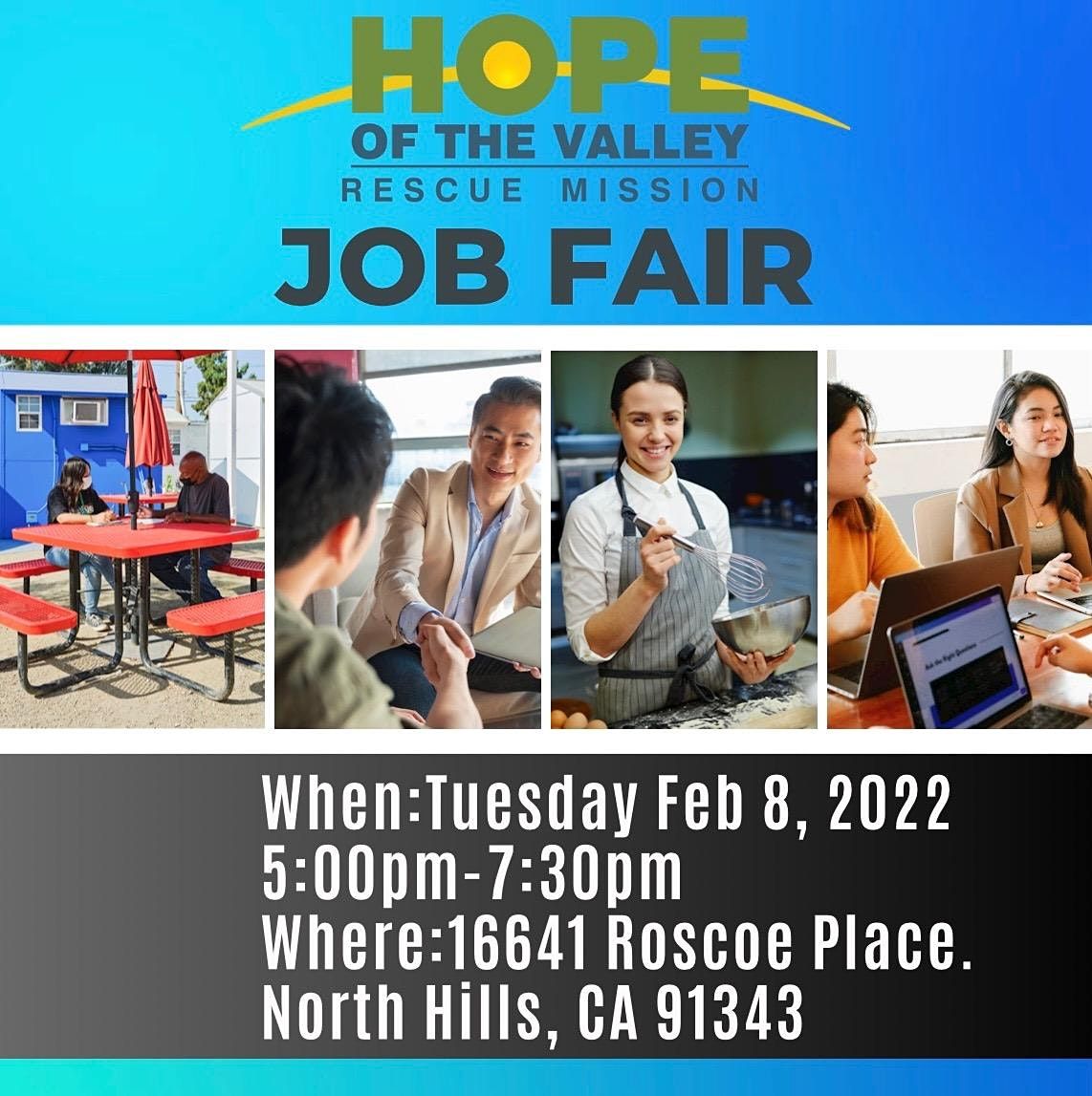 Job Fair 2022 16641 Roscoe Pl, Los Angeles, CA February 8, 2022