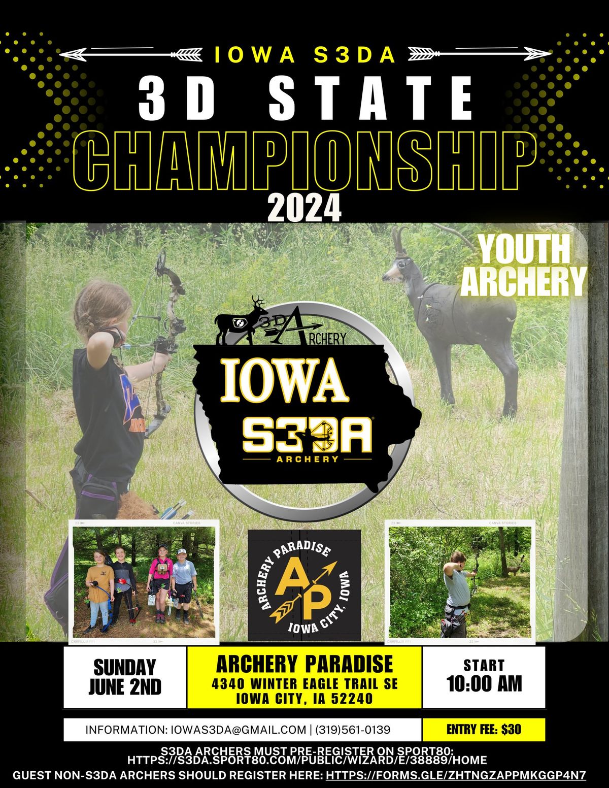2024 IA S3DA 3D State Championship Archery Paradise Iowa City, IA