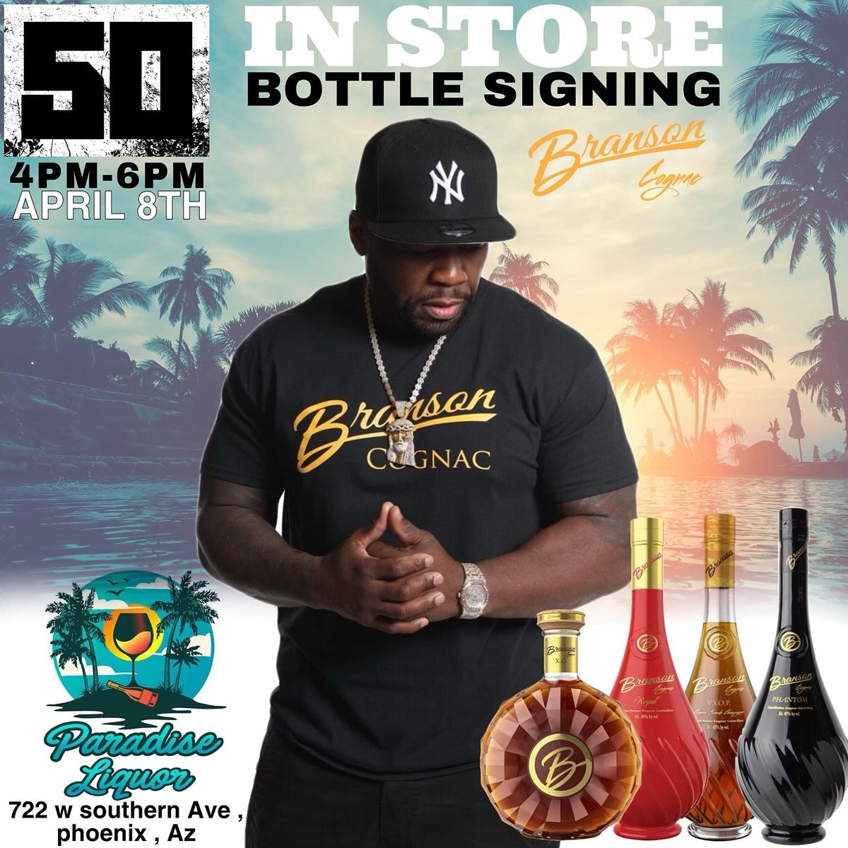 50 Cent Bottle Signing Meet & Greet Paradise Liquor Mini Mart