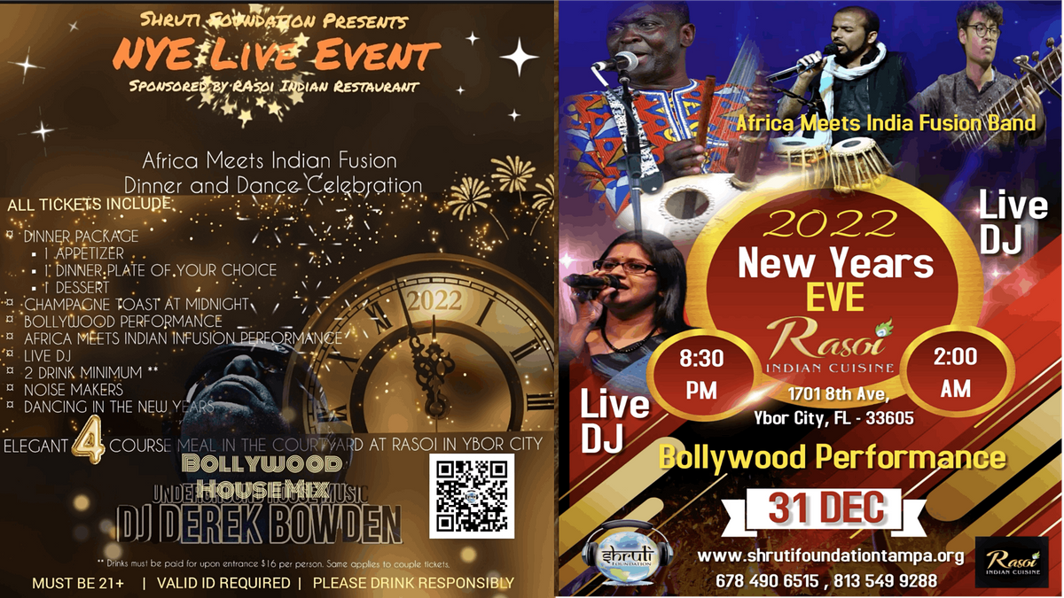 New Year's Eve LIVE MUSIC, DJ,  DINNER  & DANCE 20