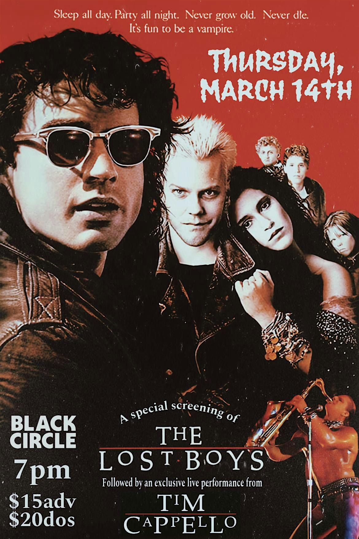 Tim Cappello Body Stranger Attractions Presents THE LOST BOYS Screening w/ TIM CAPPELLO ...