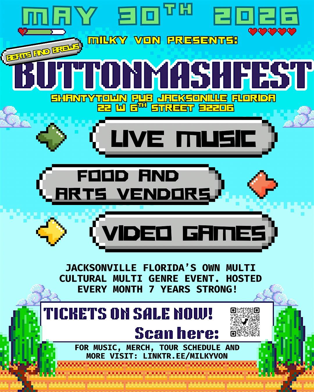 Beats and Brews: ButtonMashFest 2026 - Presented by Milky Von (5\/30\/26)
