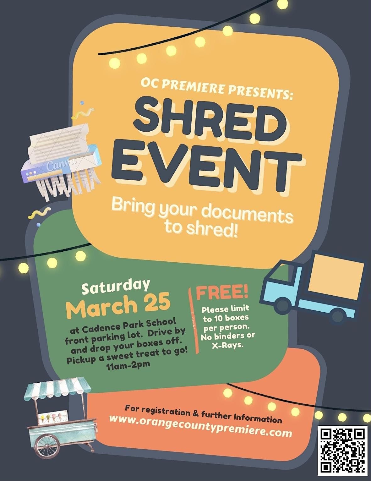 Community Shred Event Cadence Park, Irvine, CA March 25, 2023