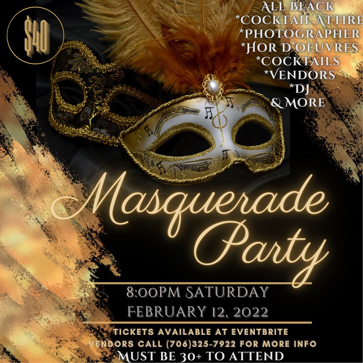 all black masquerade party attire