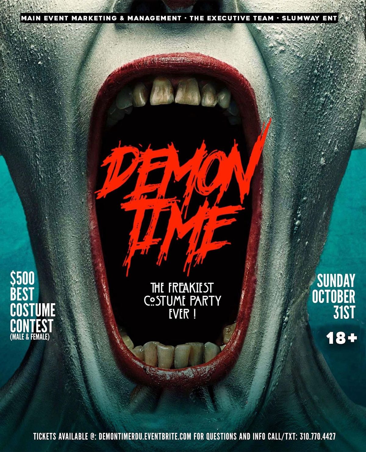 Demon Time The Freakiest Costume Party Ever 18 Durham October 31 To November 1