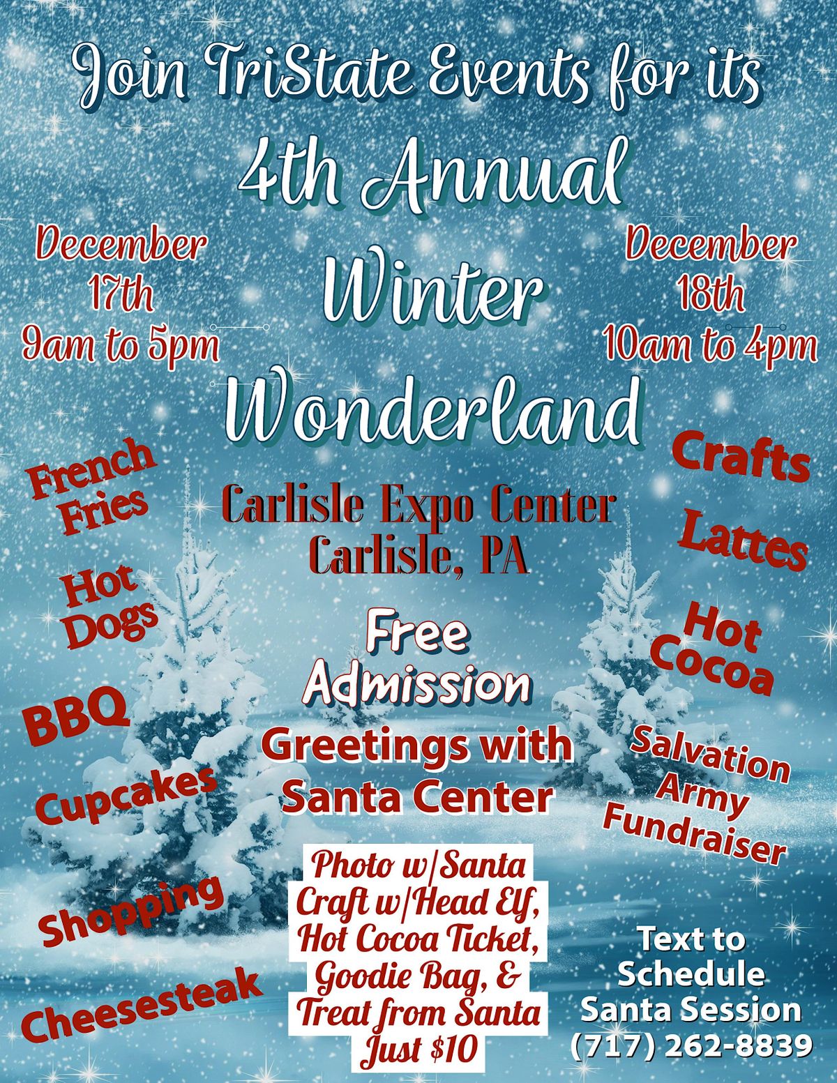 4th Annual Winter Wonderland Carlisle Expo Center December 17 to