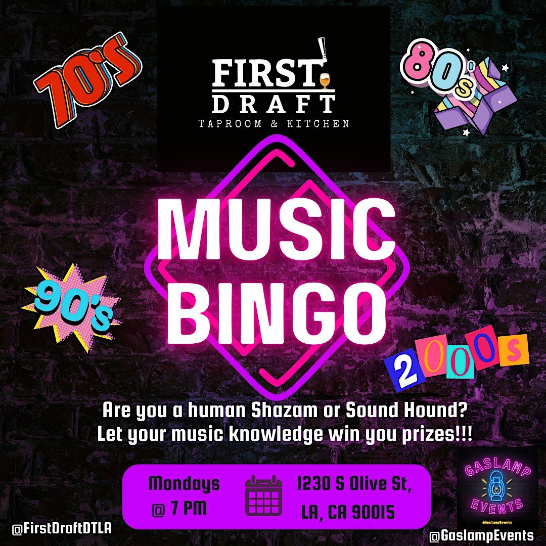 Music Bingo Mondays!