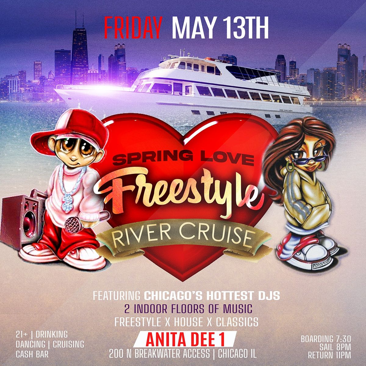 Spring Love Freestyle River Skyline Yacht Cruise (Anita Dee 1) Chicago