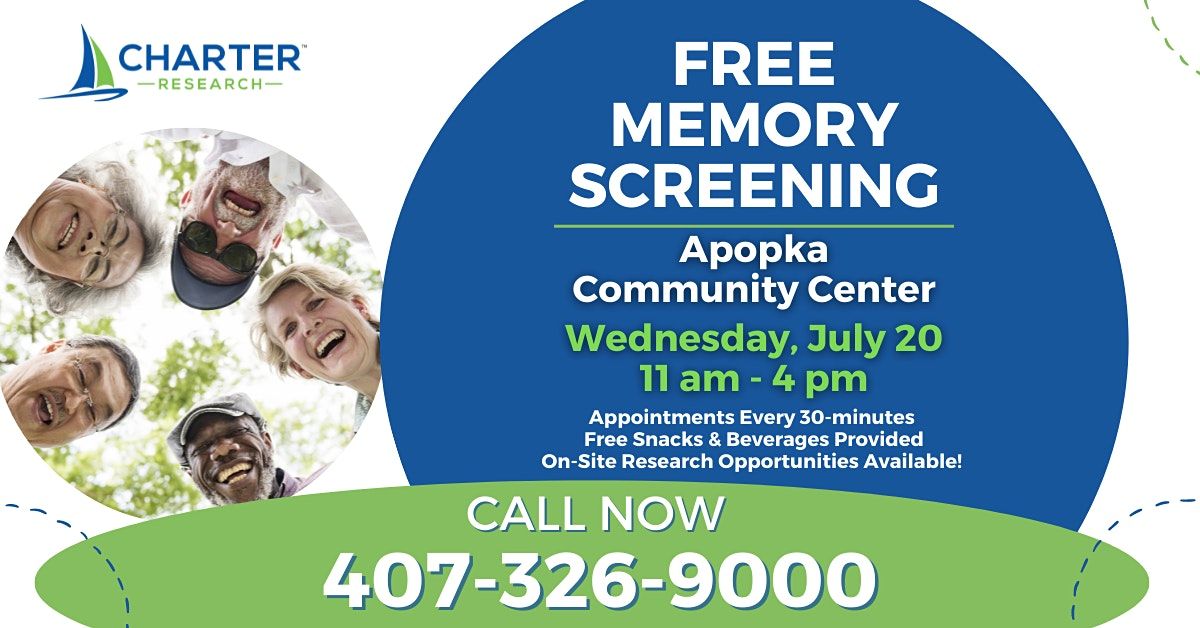 FREE Memory Screening - Apopka Community Center