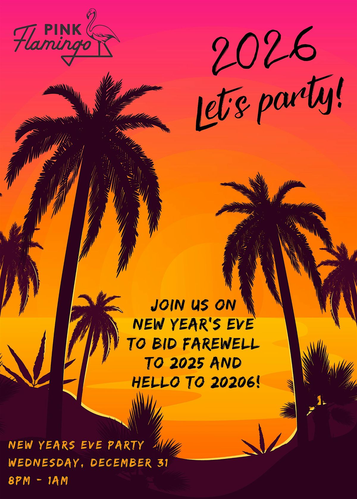 New Year's Eve Party at Pink Flamingo