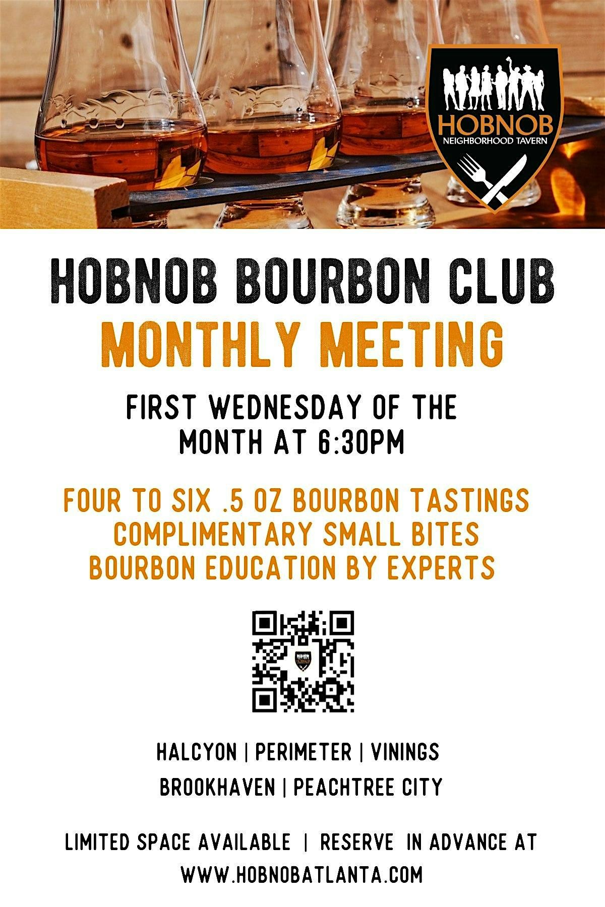 HOBNOB HALCYON BOURBON CLUB MONTHLY MEETING