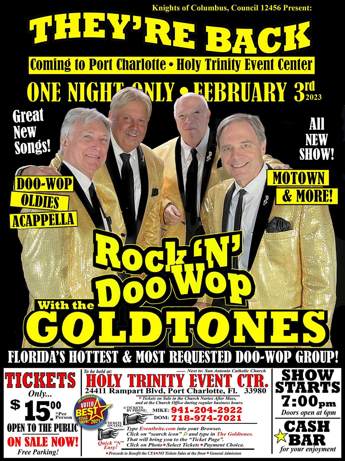 Goldtones Concert 24411 Rampart Blvd Port Charlotte FL February 3 