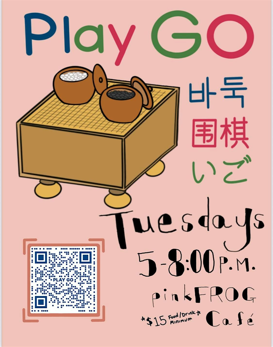 pinkFROG cafe Play Go Tuesday Meetup