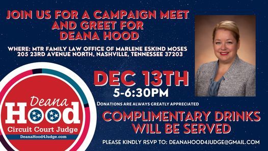 Meet Deana Hood Candidate for Williamson County Circuit Court Judge