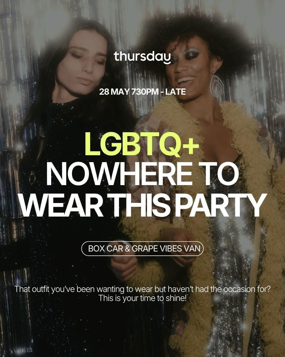 Thursday Dating | Nowhere to Wear This Party LGBTQ+ | Vancouver