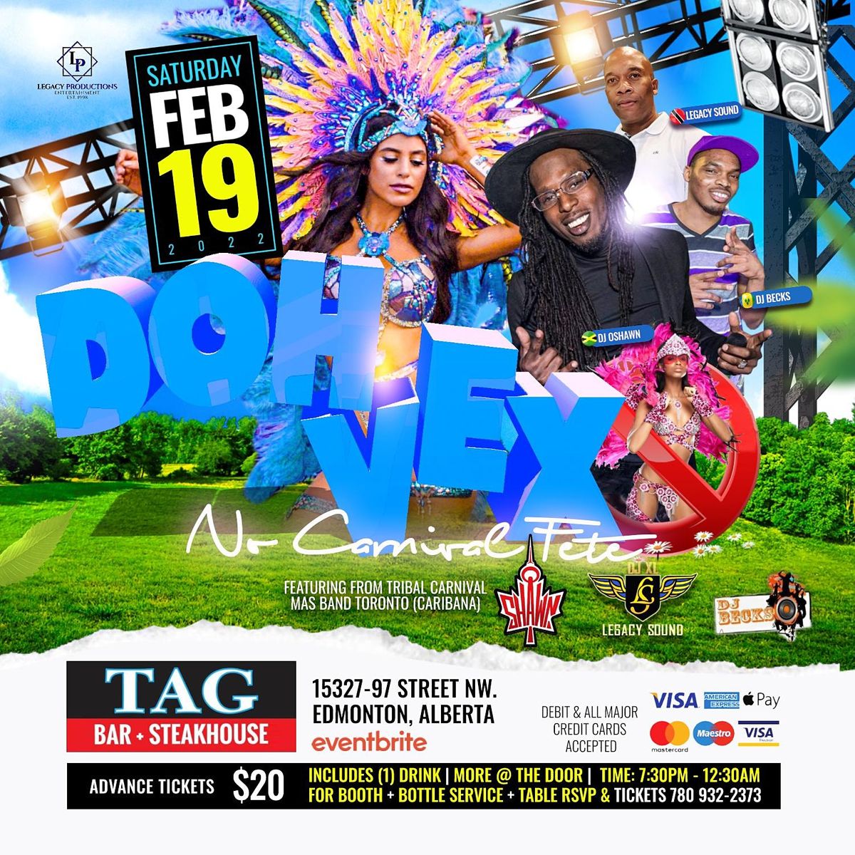 DOH VEX NO CARNIVAL FETE Tag Bar and Steakhouse, Edmonton, AB