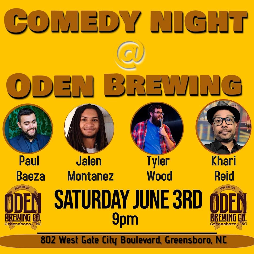 Comedy Night at Oden Brewing Company | Oden Brewing Company, Greensboro ...