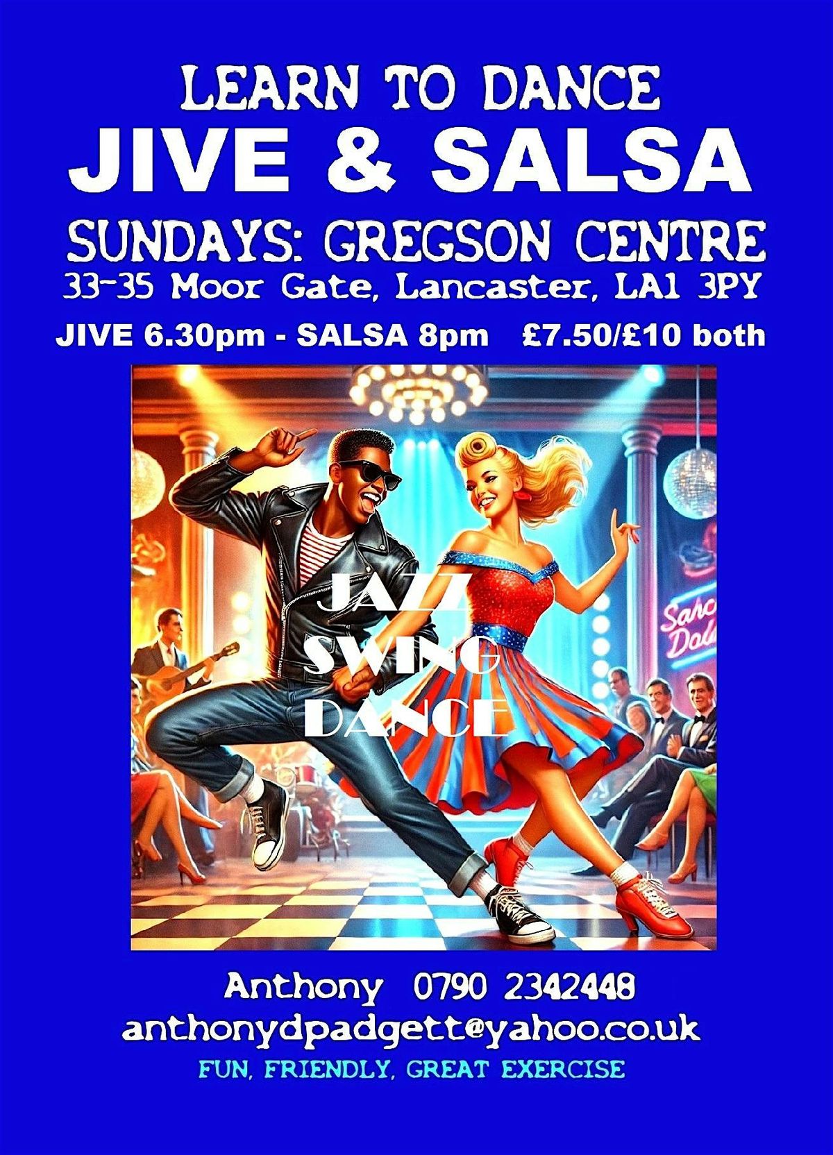 Jive and Salsa Dance Classes at Lancaster Gregson Centre